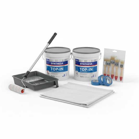 StreichBox Zimmer Komplett-Set mit Synthesa Top-In Farbe und Schuller Profi-Werkzeug