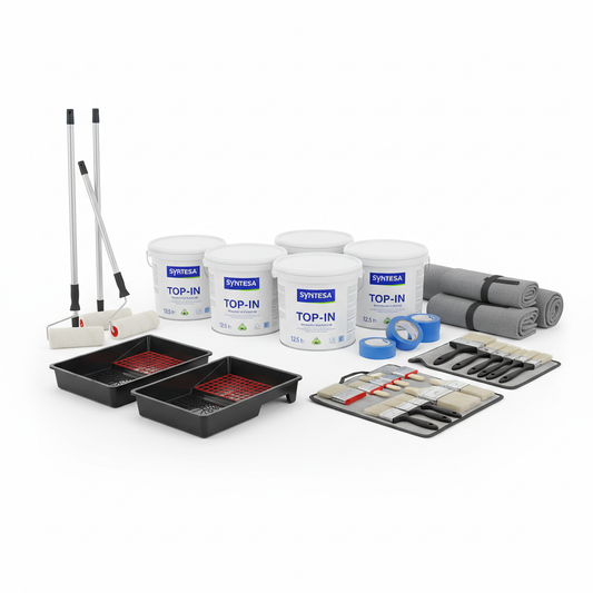StreichBox Wohnung mit Synthesa Top-In Farbe und Schuller Profi-Werkzeug
